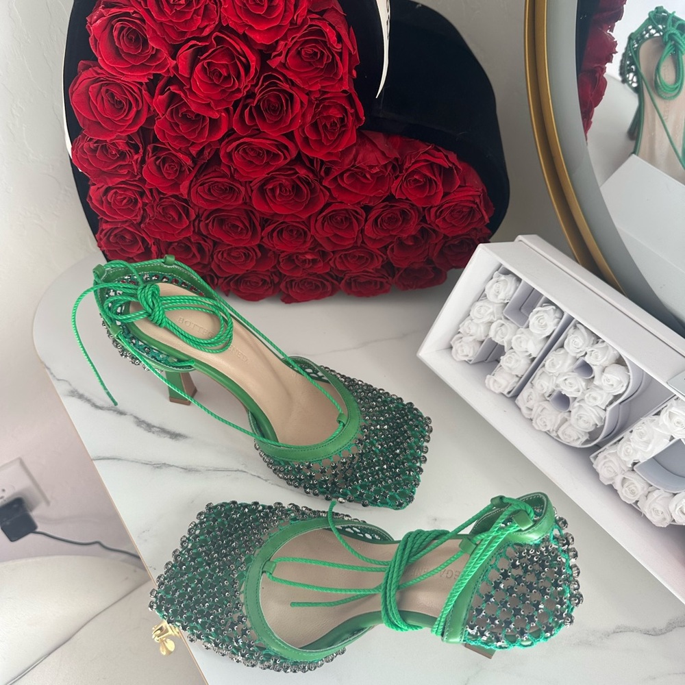Bottega Veneta Emerald Green Heels